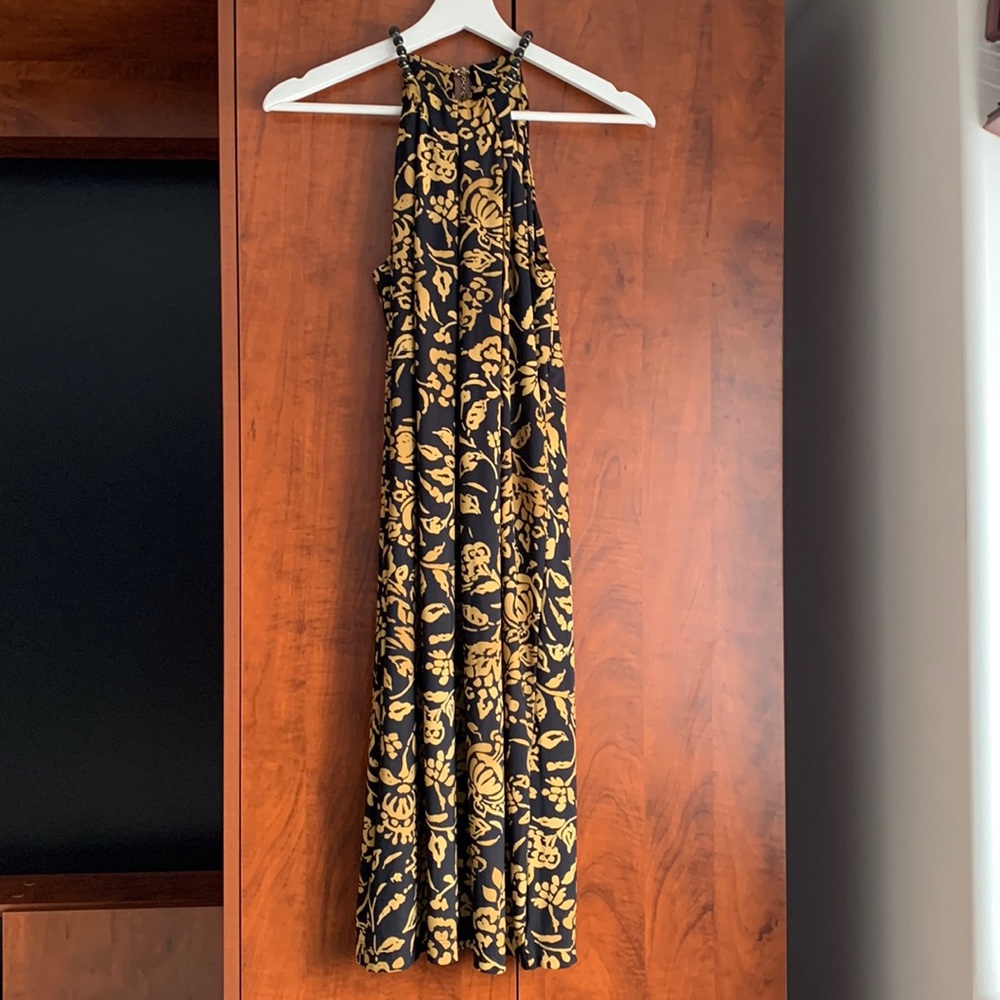 *SOLD* Lauren Ralph Lauren Sleeveless Dress, Size 4, Black & Gold